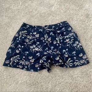 Loft navy patterned shorts